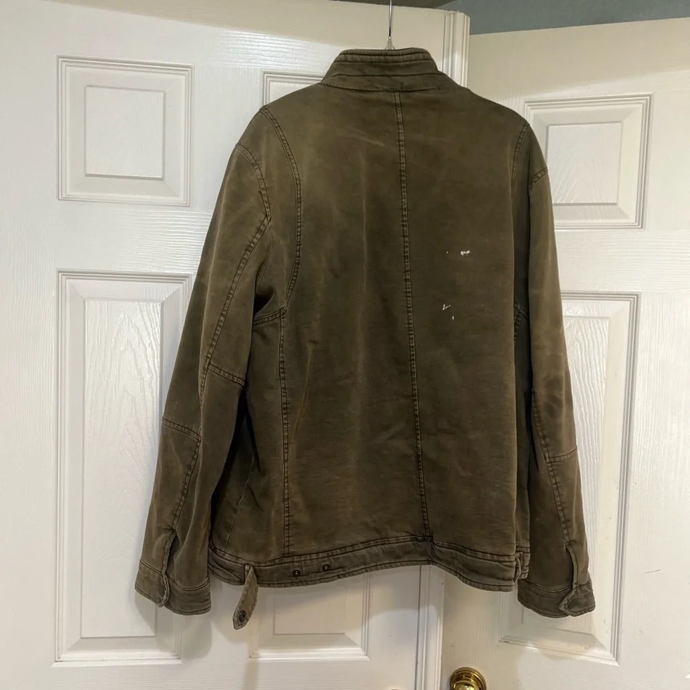 Levi’s Canvas Jacket Coat Mens XL Khaki Utility Military Workwear Chore gorpcore